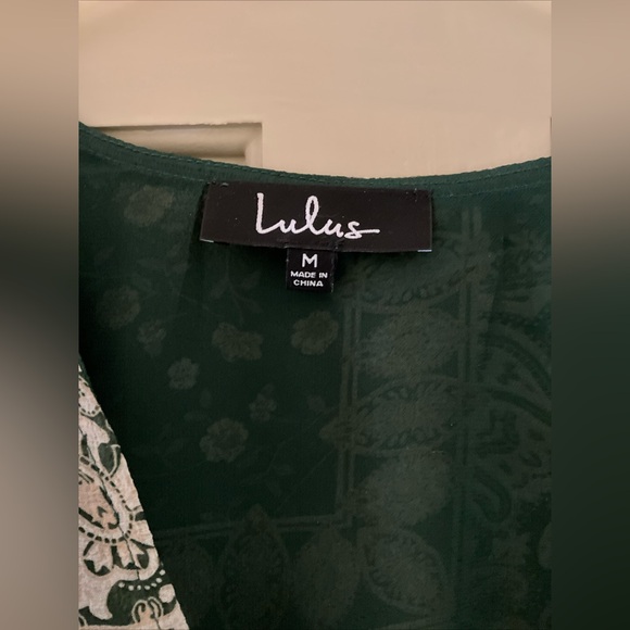 Lulus Green Multi Floral Patchwork Field of Flowers Long Sleeve Maxi Dress - Picture 3 of 5